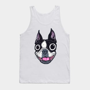 Boston Terrier Face Tank Top